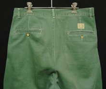 他の写真3: 90'S RALPH LAUREN ツープリーツ ダブルステッチ チノパンツ フェードグリーン (VINTAGE)