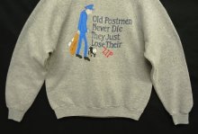 他の写真3: 80'S JERZEES "OLD POSTMEN NEVER DIE" ハンドペイント ラグランスリーブ スウェットシャツ ヘザーグレー USA製 (VINTAGE)