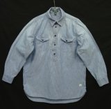 00'S RALPH LAUREN LRL マチ付き プルオーバー シャンブレーシャツ ブルー (VINTAGE)