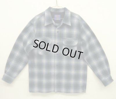 画像1: 90'S PENDLETON "BOARD SHIRT" ウール オープンカラーシャツ オンブレチェック メキシコ製 (DEADSTOCK)