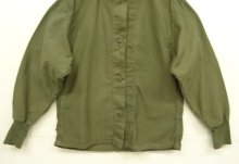 他の写真3: 70'S アメリカ軍 US ARMY "CHEMICAL PROTECTIVE" OG107 コットンサテン 袖リブ付き ライナーシャツ (VINTAGE)