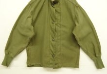 他の写真3: 70'S アメリカ軍 US ARMY "CHEMICAL PROTECTIVE" OG107 コットンサテン 袖リブ付き ライナーシャツ (VINTAGE)