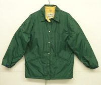 80'S LL Bean チンスト付き ナイロン コーチジャケット ダークグリーン USA製 (VINTAGE)