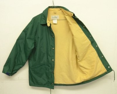 画像3: 80'S LL Bean チンスト付き ナイロン コーチジャケット ダークグリーン USA製 (VINTAGE)