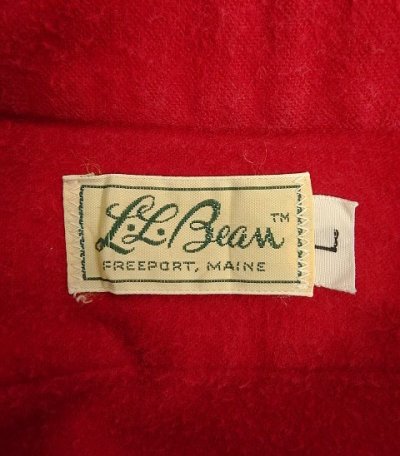 画像2: 70'S LL Bean "筆記体TMタグ" シャモアクロス 長袖 シャツ ダークレッド USA製 (VINTAGE)