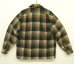 画像4: 70'S PENDLETON "BOARD SHIRT" ウール オープンカラーシャツ チェック柄 USA製 (VINTAGE) (4)