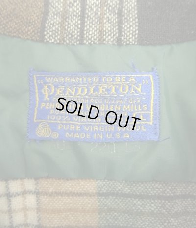 画像2: 70'S PENDLETON "BOARD SHIRT" ウール オープンカラーシャツ チェック柄 USA製 (VINTAGE)