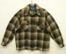 画像1: 70'S PENDLETON "BOARD SHIRT" ウール オープンカラーシャツ チェック柄 USA製 (VINTAGE) (1)