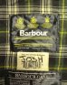 画像2: 90'S BARBOUR 3クレスト 旧タグ "WAX COTTON BLOUSON" 襟レザー ショート丈 オイルドジャケット オリーブ イングランド製 (VINTAGE) (2)