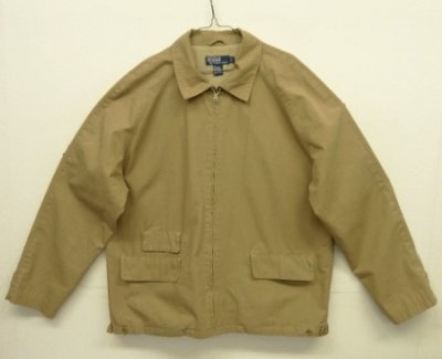 画像1: 90'S RALPH LAUREN コットン ドライビングジャケット タン (VINTAGE)