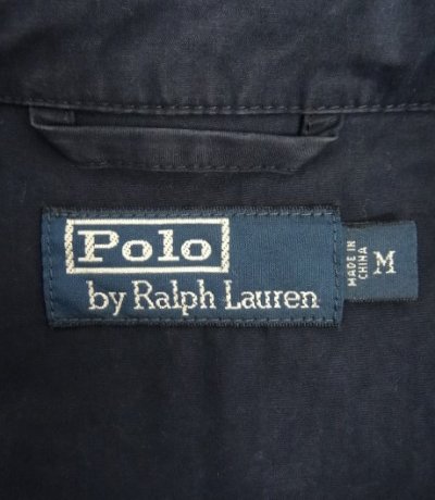 画像2: 90'S RALPH LAUREN チンスト付き コットン ハーフコート ネイビー (VINTAGE)