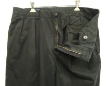 他の写真1: 90'S RALPH LAUREN "ETAHN PANT" ツープリーツ チノパンツ W36L30 ブラック (VINTAGE)