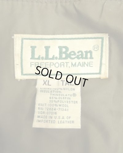 画像2: 90'S LL Bean "THINSULATE入り" A-2 レザー フライトジャケット ブラウン TALONジップ USA製 (VINTAGE)