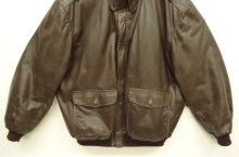 他の写真3: 90'S LL Bean "THINSULATE入り" A-2 レザー フライトジャケット ブラウン TALONジップ USA製 (VINTAGE)