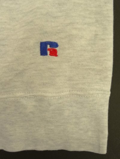 画像4: 90'S RUSSELL ATHLETIC "HIGH COTTON" 前Vガゼット付き クルーネック スウェットシャツ アッシュ USA製 (VINTAGE)