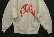 他の写真3: 90'S CHAMPION "WISCONSIN" 刺繍タグ リバースウィーブ グレー USA製 (VINTAGE)