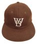 画像2: WOODBLOCK "CLASSIC WB LOGO WOOL CAP" BROWN (VINTAGE) (2)