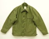 80'S アメリカ軍 US NAVY "A-2" デッキジャケット ミリタリーグリーン (VINTAGE)