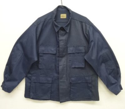 画像1: アメリカ軍 "VITIN GARMENT MFG CORP製" BDUジャケット ネイビー/ツートンカラー L-R (DEADSTOCK)