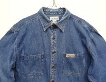 他の写真1: 00'S CARHARTT メタルボタン デニム 長袖 ワークシャツ インディゴ (VINTAGE)