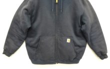 他の写真2: 00'S CARHARTT 裏地キルティング ヘビーウエイト ジップパーカー フェードネイビー (VINTAGE)