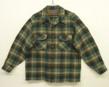 70'S PENDLETON "BOARD SHIRT" ウール オープンカラーシャツ チェック柄 USA製 (VINTAGE)