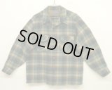 70'S PENDLETON "BOARD SHIRT" ウール オープンカラーシャツ チェック柄 USA製 (VINTAGE)