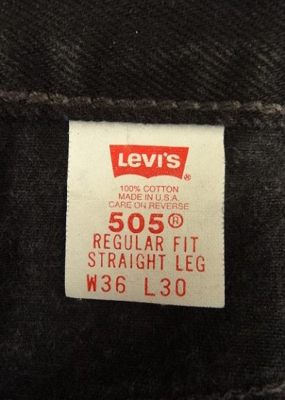 画像2: 90'S LEVIS 505 デニム ブラック W36L30 USA製 (VINTAGE)