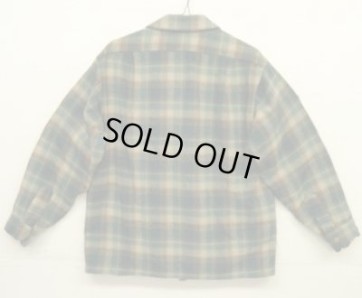 画像3: 70'S PENDLETON "BOARD SHIRT" ウール オープンカラーシャツ チェック柄 USA製 (VINTAGE)