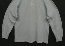 他の写真3: 80'S CHEMISE LACOSTE 長袖 ポロシャツ ブルーグレーヘザー フランス製 (VINTAGE)