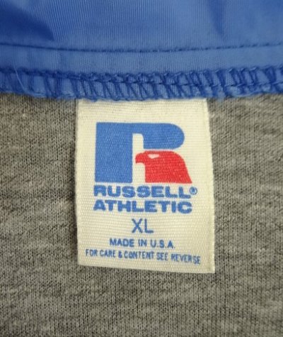 画像2: 90'S RUSSELL ATHLETIC 裏地スウェット付き コーチジャケット ブルー USA製 (VINTAGE)