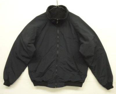 画像1: 90'S LANDS' END "SQUALL JACKET" 裏フリース ドリズラージャケット ブラック USA製 (VINTAGE)