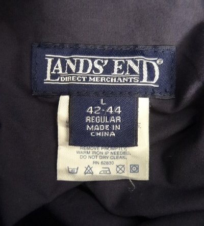 画像2: 90'S LANDS' END リバーシブル ドリズラージャケット ネイビー/サックスブルー (VINTAGE)