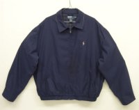 90'S RALPH LAUREN チンスト付き ドリズラージャケット ネイビー (VINTAGE)