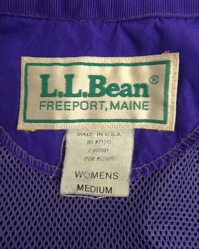 画像2: 80'S LL Bean ナイロン バギーズジャケット ネイビー/パープル USA製 (VINTAGE)