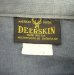 画像2: 80'S DEERSKIN フラップ付きポケット ダックシャツ フェードネイビー USA製 (VINTAGE) (2)