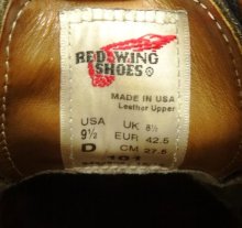 他の写真2: 15'S RED WING 101 "刺繍タグ" レザー ポストマンシューズ ブラック USA製 (USED)