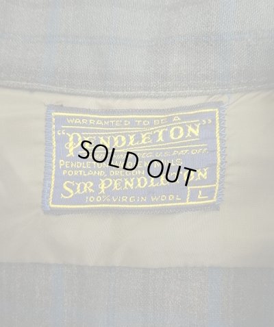 画像2: 60'S PENDLETON "SIR PENDLETON" ウール 長袖 オープンカラーシャツ チェック柄 USA製 (VINTAGE)