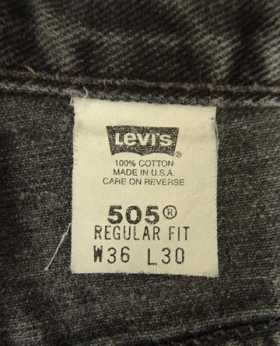 画像2: 00'S LEVIS 505 デニム ブラック W36L30 USA製 (VINTAGE)