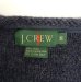 画像2: 90'S J.CREW 旧タグ ウール Vネック ジップカーディガン ネイビー (MINT CONDITION) (2)