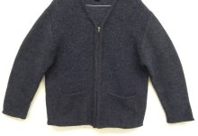 他の写真2: 90'S J.CREW 旧タグ ウール Vネック ジップカーディガン ネイビー (MINT CONDITION)