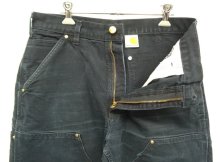 他の写真1: 00'S CARHARTT ダック ダブルニーペインターパンツ フェードブラック W32L30 USA製 (VINTAGE)