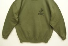 他の写真3: アメリカ軍 USMC クルーネック スウェットシャツ オリーブ (VINTAGE)