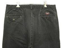 他の写真3: 90'S RALPH LAUREN "HAMMOND PANT" ツープリーツ チノパンツ W34L30 フェードブラック (VINTAGE)