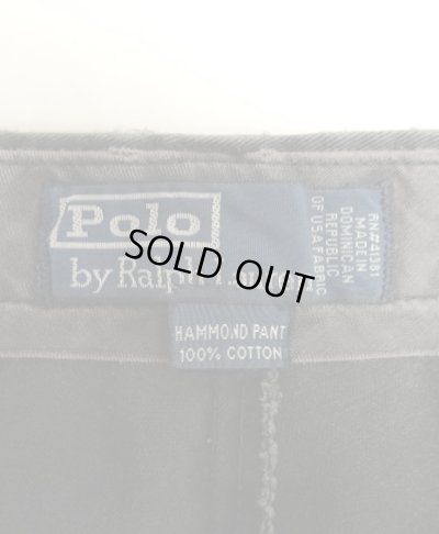 画像2: 90'S RALPH LAUREN "HAMMOND PANT" ツープリーツ チノパンツ W34L30 フェードブラック (VINTAGE)