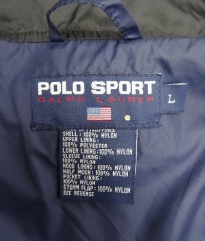 画像2: 90'S RALPH LAUREN "POLO SPORT" ナイロン レインパーカー ネイビー (VINTAGE)