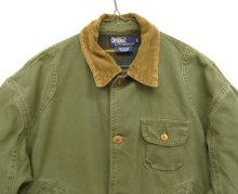 他の写真1: 90'S RALPH LAUREN 裏地付き 襟コーデュロイ ハンティングジャケット オリーブ (VINTAGE)