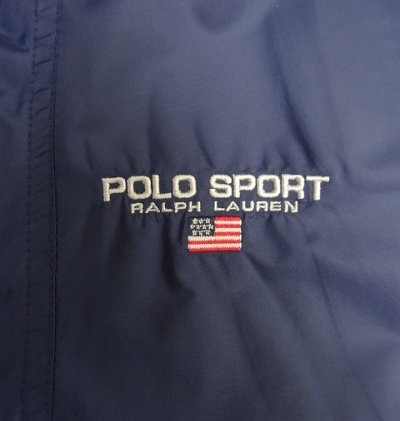 画像3: 90'S RALPH LAUREN "POLO SPORT" ナイロン レインパーカー ネイビー (VINTAGE)