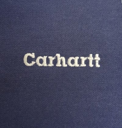 画像3: 00'S CARHARTT 前Vガゼット付き スウェットシャツ フェードネイビー (VINTAGE)