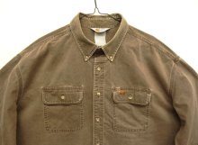 他の写真1: 80'S CARHARTT 三角タグ ヘビーツイル BDシャツ フェードブラウン (VINTAGE)